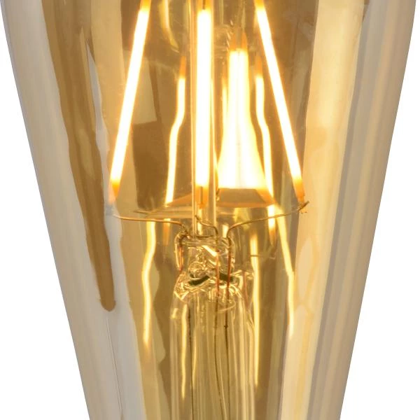 Lucide ST64 - Filament lamp - Ø 6,4 cm - LED Dimb. - E27 - 1x5W 2700K - Amber - detail 1